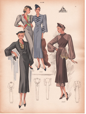 vintage French fashion prints